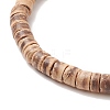 Coconut Beaded Stretch Bracelet for Men Women BJEW-JB09289-4