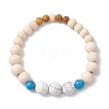 2Pcs Wood Beads Stretch Couples Bracelets BJEW-JB11289-3