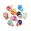 Transparent Resin Enamel Beads RESI-L047-13-1