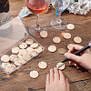 Flat Round Unfinished Blank Wood Wine Glass Charms AJEW-AB00106-3