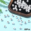 Acrylic Horizontal Hole Letter Beads OACR-YW0002-08O-1