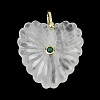 Natural Quartz Crystal Carved Pendants G-C276-01G-09-1