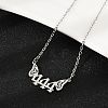 201 Stainless Steel Number 444 with Butterfly Wings Pendant Necklaces NJEW-P332-01B-P-1