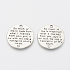 Tibetan Style Alloy Quote Pendants for Teachers' Day TIBE-Q085-05AS-LF-1