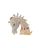 Unicorn Alloy Rhinestone Brooches for Backpack Clothes PW-WG1FA15-01-1