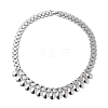 Non-Tarnish 304 Stainless Steel Bib Necklaces for Men  NJEW-Q340-08P-1