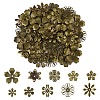 200Pcs 10 Styles Iron Bead Caps IFIN-YW0004-04-1