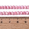 Anti-Tarnish Electroplate Glass Beads Strands LS-EGLA-ZX010-4mm-03-6