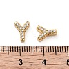 Rack Plating Brass Micro Pave Clear Cubic Zirconia Beads KK-G500-30G-Y-3
