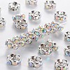 Brass Rhinestone Spacer Beads RSB028NF-02-1