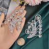 1Pair Brass Rhinestone Wedding Dress Decoration Accessories FIND-GF0006-54-3