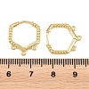 Brass Huggie Hoop Earring Findings KK-H292-37G-02-3