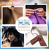 2 Sets 2 Style Glass Pearl & Handmade Polymer Clay Bead Charm Locking Stitch Marker HJEW-NB0002-08-6