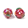 Christmas UV Plating Opaque Acrylic Beads OACR-H057-01-3