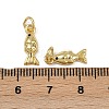 Brass Micro Pave Cubic Zirconia Charms KK-Z120-01G-02-3