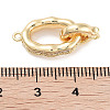 Brass Micro Pave CLear Cubic Zirconia Interlocking Clasps KK-C051-49G-3