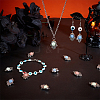 50Pcs 5 Colors Synthetic Luminous Stone Pendants PALLOY-PH0001-97-7