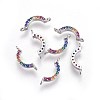 Brass Cubic Zirconia Links ZIRC-E162-13P-2