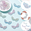 20Pcs UV Plating Transparent Acrylic Beads OACR-SP0002-43-6