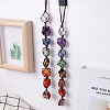 Chakra Theme Tumbled Natural Gemstone Hanging Ornaments PW-WG4EDC3-01-2