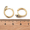 Brass Cubic Zirconia Hoop Earrings EJEW-D301-05G-01-5