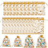 80Pcs 2 Styles Heart Printed Organza Bags OP-BBC0001-04B-1