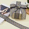 Polyester Jacquard Rhombus Ribbons OCOR-WH0082-141B-6