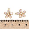 Rack Plating Brass Micro Pave Cubic Zirconia Pendants KK-C082-01G-04-3