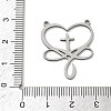 Hollow 201 Stainless Steel Pendants STAS-B136-01P-3