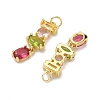 Brass Micro Pave Cubic Zirconia Pendants KK-H259-12A-G02-2