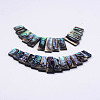 Rectangle Natural Abalone Shell/Paua ShellGraduated Beads Strands SSHEL-P002-03-1