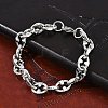 304 Stainless Steel Oval Link Chain Bracelets for Women Men BJEW-F488-48C-P-2