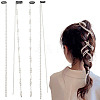 4Pcs 4 Styles Plastic Pearl with Iron Hair Clips OHAR-GF0001-36-1