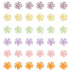 240Pcs 6 Colors Transparent UV Plating Acrylic Bead Caps OACR-TA0002-95-1