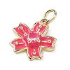 Brass Pave Clear Cubic Zirconia Pendants KK-H255-06G-04-2