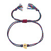 304 Stainless Steel Alphabet Bead Adjustable Bracelets IC6774-17-1