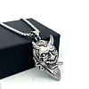 Vintage Punk 304 Stainless Steel Cow Devil Pendant Necklaces for Men QK5762-1