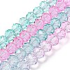 Transparent Painted Glass Beads Strands X1-DGLA-A034-T6mm-A10-2