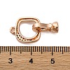 Brass Micro Pave Clear Cubic Zirconia Fold Over Clasps KK-A230-12RG-3