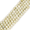 Anti-Tarnish Dyed Rondelle Glass Beads Strands EGLA-T021-3mm-17-09-1