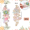 Polyester with Rhinestone  Clothing Patches DIY-WH20010-31-2