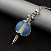 Opalite Sphere Dowsing Pendulums X-BJEW-E292-A11-2