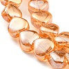 Pearl Luster Plated Electroplate Transparent Glass Beads Strands EGLA-G037-09A-PL03-3