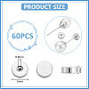 60Pcs 304 Stainless Steel Ear Nuts STAS-UN0064-21A-3