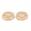 Brass Micro Pave Clear Cubic Zirconia Pendants LS-KK-S364-116-2