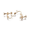 Rack Plated Brass Screw Clip-on Earring Findings LS-X-KK-P169-04KCG-2