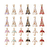 24Pcs 12 Style Zinc Alloy Enamel Pendants ENAM-TA0001-24-2