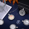 DIY Blank Dome Alloy Rhinestone Pendant Necklace Making Kits DIY-SP0002-73B-3