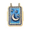 Brass Micro Pave Cubic Zirconia Pendants KK-K408-72G-03-1