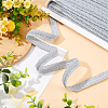 Polyester Braided Lace Trim OCOR-WH0074-92B-4